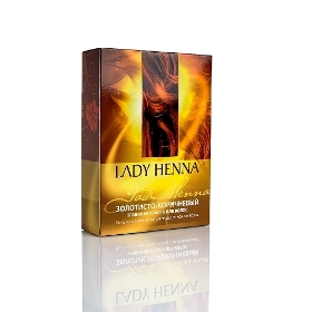 Натуральная краска для волос Золотисто-коричневая Lady Henna